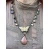 Collier Charm in Carved Bone Butterfly DKM Jewelry - 1