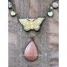 Necklace Charm in Carved Bone Butterfly DKM Jewelry - 2