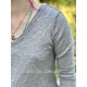 pull Vneck in Grey