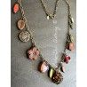 Collier Charm in Vintage Rhinestone Button DKM Jewelry - 7