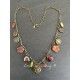 Collier Charm in Vintage Rhinestone Button DKM Jewelry - 8