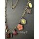 Collier Charm in Vintage Rhinestone Button DKM Jewelry - 9