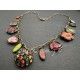 Collier Charm in Vintage Rhinestone Button DKM Jewelry - 5