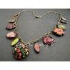 Collier Charm in Vintage Rhinestone Button DKM Jewelry - 5