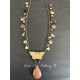 Collier Charm in Carved Bone Butterfly DKM Jewelry - 5
