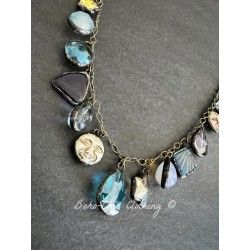 Necklace Tiny charm in Moon and Star DKM Jewelry - 3