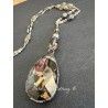 Collier Crystal in Smoky teardrop DKM Jewelry - 6