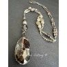 Collier Crystal in Smoky teardrop DKM Jewelry - 5