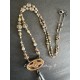 Collier Crystal in Carved Stone Oval DKM Jewelry - 5