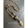Collier Crystal in Green Jasper Quartz DKM Jewelry - 9