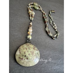 Necklace Crystal in Zoisite Oval