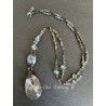 Necklace Crystal in Oval Teardrop DKM Jewelry - 3