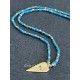 Collier T-shirt Greek Eye in Golden Heart