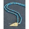 Collier T-shirt Greek Eye in Golden Heart