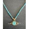 Necklace T-shirt Large Eye in Apatite DKM Jewelry - 4