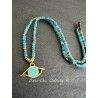 Necklace T-shirt Large Eye in Apatite DKM Jewelry - 6