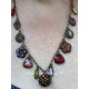 Collier Charm in Vintage Rhinestone Button DKM Jewelry - 3