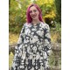 robe 55716 coton Noir à fleurs Ewa i Walla - 9