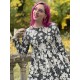 robe 55715 coton Noir à fleurs Ewa i Walla - 3