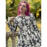 robe 55715 coton Noir à fleurs Ewa i Walla - 3