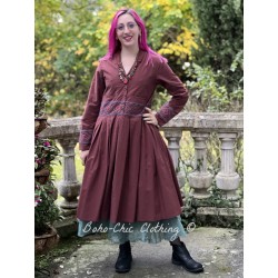 robe 55727 coton Maroon Ewa i Walla - 1