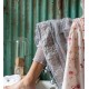 panty FANFAN voile de coton bleu gris à petits pois rouges Les Ours - 6