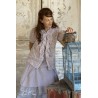 robe LÉA voile de coton bleu gris à petits pois rouges Les Ours - 8