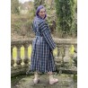 kimono 88129 lin Bleu imprimé carreaux Ewa i Walla - 6