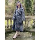 kimono 88129 lin Bleu imprimé carreaux Ewa i Walla - 7