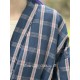 kimono 88129 lin Bleu imprimé carreaux Ewa i Walla - 10