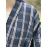 kimono 88129 lin Bleu imprimé carreaux Ewa i Walla - 10