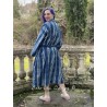 kimono 88129 coton Bleu imprimé carreaux Ewa i Walla - 6