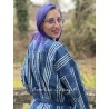 kimono 88129 coton Bleu imprimé carreaux Ewa i Walla - 7