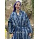 kimono 88129 coton Bleu imprimé carreaux Ewa i Walla - 4