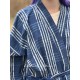 kimono 88129 coton Bleu imprimé carreaux Ewa i Walla - 8