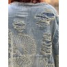 kimono Dragon Embroidered Daiji in Washed Indigo Magnolia Pearl - 27