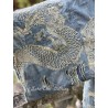 kimono Dragon Embroidered Daiji in Washed Indigo Magnolia Pearl - 30