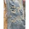 kimono Dragon Embroidered Daiji in Washed Indigo Magnolia Pearl - 32