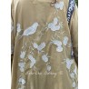 robe Bird Applique Artist Smock in Marigold Magnolia Pearl - 24