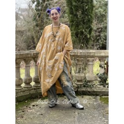robe Bird Applique Artist Smock in Marigold