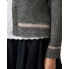 cardigan 44843 Dark grey knitted alpaca Ewa i Walla - 16