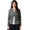 cardigan 44843 Dark grey knitted alpaca Ewa i Walla - 14