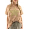 T-shirt Star Applique in Chamuel Magnolia Pearl - 8