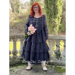 robe 55753 organdie patch Noir Ewa i Walla - 1