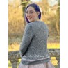cardigan 44843 Dark grey knitted alpaca Ewa i Walla - 3