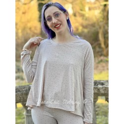 pull 44840 jersey Rose poudre à pois