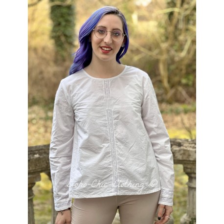 chemisier 44826 coton Blanc Ewa i Walla - 1