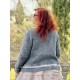 cardigan 44843 Dark grey knitted alpaca Ewa i Walla - 10