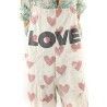 overalls Love Applique Cosmo in Crush