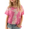 T-shirt Space Disco in Roza